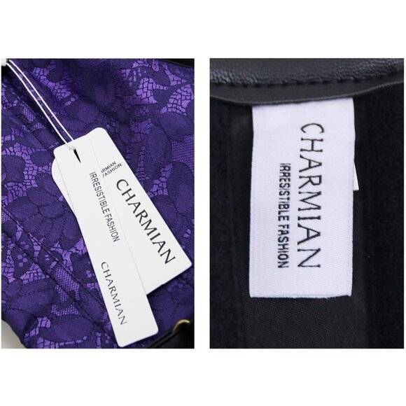 Women First Purple Steampunk Vintage Spiral Steel Boned Corset Bustier - Picture 6 of 7